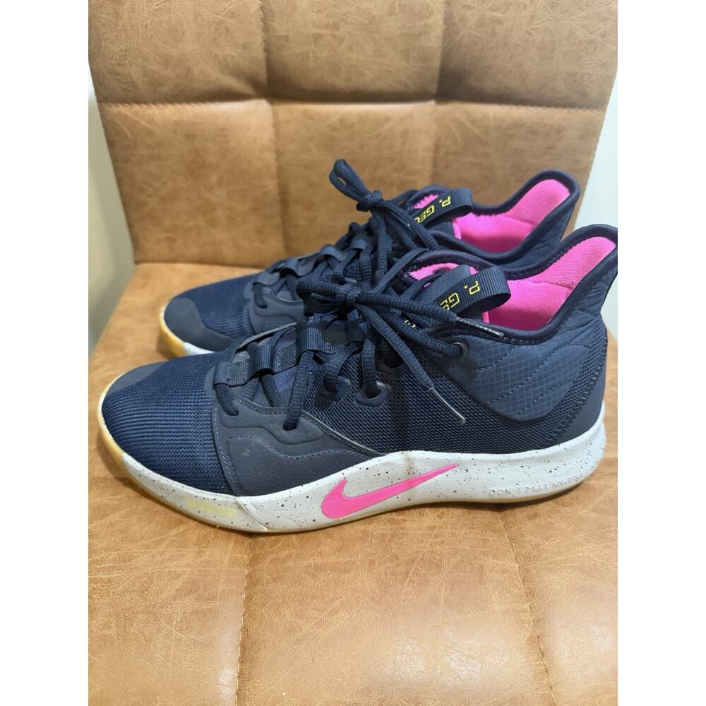 Nike PG3 Paul George Basketball Shoes Size 9.5 Navy Gum Low Kyrie Kobe Jordan